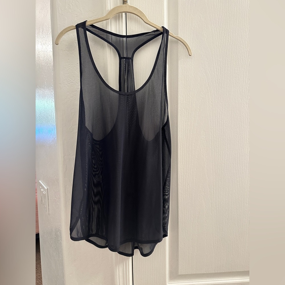 Lululemon 105 Singlet Mesh Racerback Tank/Navy Blue